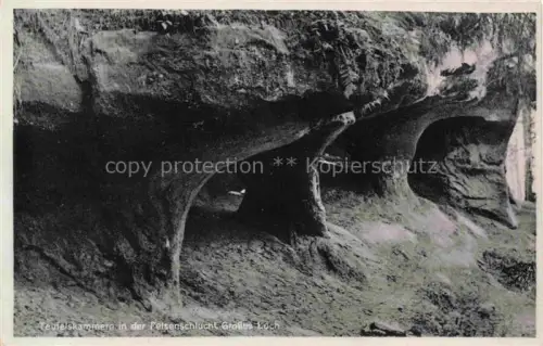 AK / Ansichtskarte Loffenau Bad Herrenalb BW Hoehengasthaus Teufelsmuehle Teufelskammern in der Felsenschlucht Grosses Loch