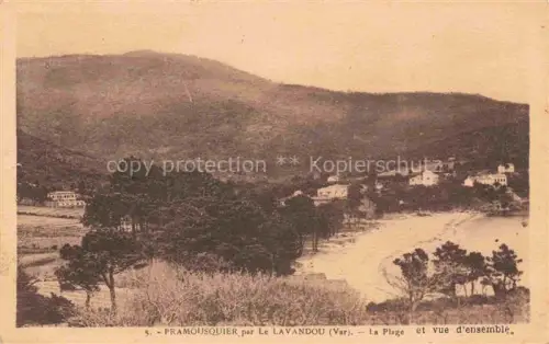 AK / Ansichtskarte Pramousquier Le Lavandou TOULON 83 Var Vue panoramique et la plage