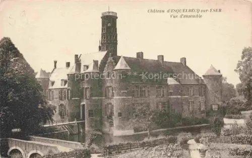 AK / Ansichtskarte Esquelbecq-sur-Yser Dunkerque 59 Nord Vue d'ensemble du château