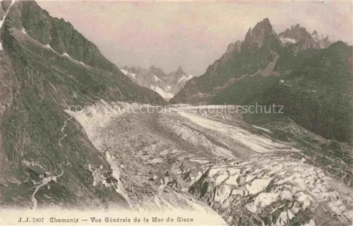 AK / Ansichtskarte Gletscher Glacier Glaciar Ghiacciaio-- Chamonix Vue Generale de la Mer de Glace