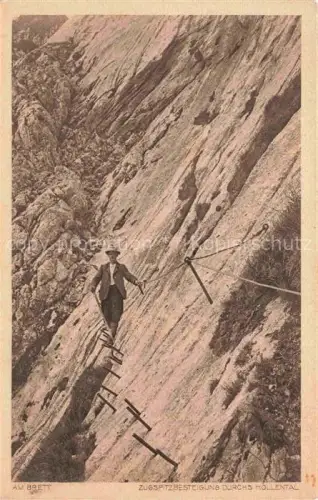 AK / Ansichtskarte Bergsteigen Klettern Mountaineering Alpinisme Alpinismo-- Zugspitzenbesteigung durch Hollental Am Brett 