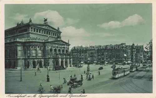 AK / Ansichtskarte STRAssENBAHN Tramway-- Frankfurt am Main Opernplatz Opernhaus 