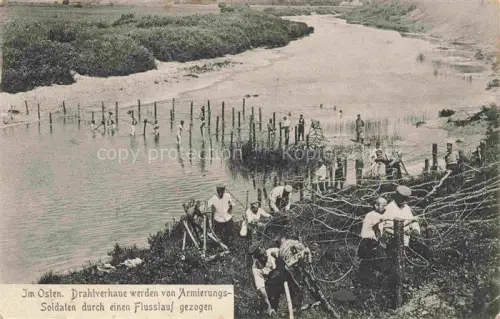 AK / Ansichtskarte Militaria Brueckenbau Pioniere Soldaten Tilsit Litauen 