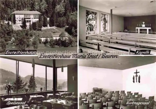 AK / Ansichtskarte Beuron Donautal Exerzitienhaus Maria Trost Kapelle Speise und Vortragssaal