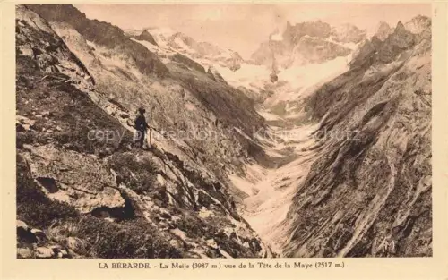 AK / Ansichtskarte La Berarde Saint-Christophe-en-Oisans Grenoble 38 Isere La Meije vue de la Tête de la Maye Alpes