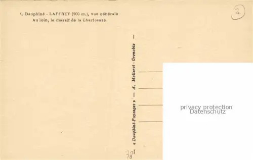 AK / Ansichtskarte Laffrey Laffray GRENOBLE 38 Isere Vue générale au loin le massif de la Chartreuse Alpes