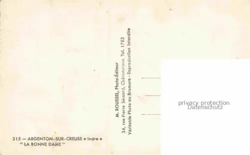 AK / Ansichtskarte Argenton-sur-Creuse Chateauroux 36 Indre La Bonne Dame