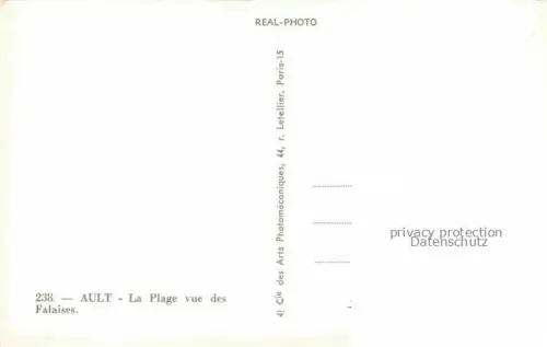 AK / Ansichtskarte Ault Abbeville 80 Somme La plage vue des falaises