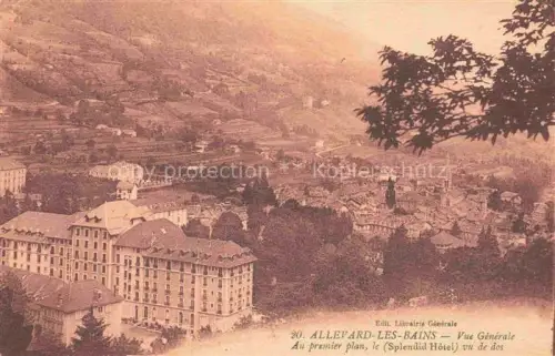 AK / Ansichtskarte Allevard-les-Bains GRENOBLE 38 Isere Vue générale au premier plan le Splendid Hôtel