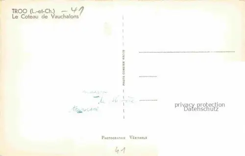 AK / Ansichtskarte Troo VENDOME 41 Loir-et-Cher Le Coteau de Vauchalons