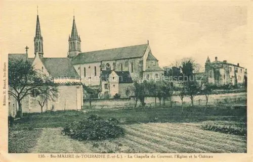 AK / Ansichtskarte Ste-Maure-de-Touraine Chinon 37 Indre-et-Loire La Chapelle du Couvent Eglise et Château
