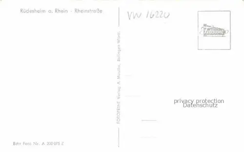 AK / Ansichtskarte RueDESHEIM am Rhein Rheinstrasse
