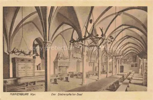 AK / Ansichtskarte Marienburg   Westpreussen MALBORK PL Der Siebenpfeiler Saal