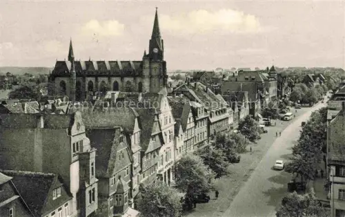 AK / Ansichtskarte Friedberg  Hessen Kaiserstrasse mit Stadtkirche