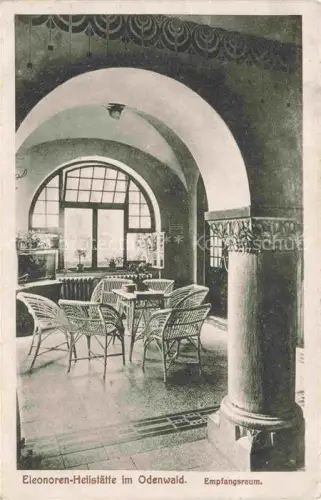 AK / Ansichtskarte Lindenfels Odenwald Hessen Eleonoren Heilstaette Empfangsraum