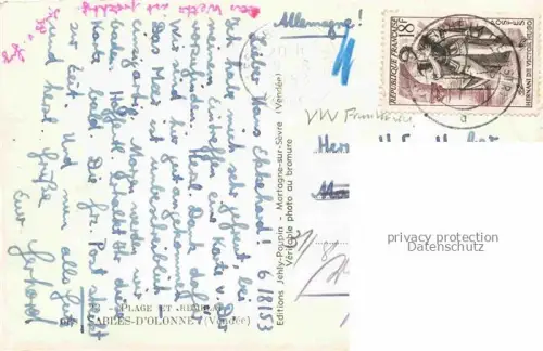 AK / Ansichtskarte Sables-d Olonne Les 85 Vendee Plage et Remblai