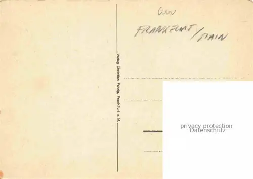 AK / Ansichtskarte FRANKFURT AM MAIN Alte Mainbruecke Zeichnung