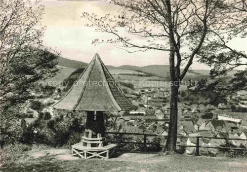 AK / Ansichtskarte Rotenburg Fulda Hessen Der Pilz mit Blick auf die Stadt