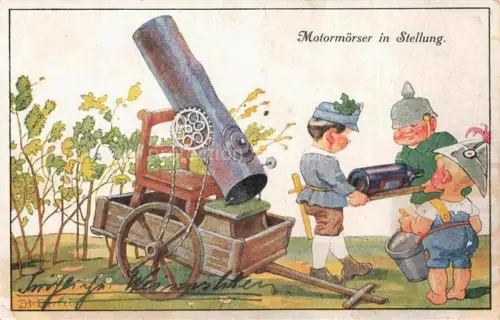 AK / Ansichtskarte Kindersoldaten Militaria Motormoerser in Stellung 