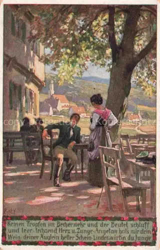 AK / Ansichtskarte HEY Paul (1867-1952) Kuenstlerkarte Nr. 40 Volksliederkarte Kein Tropfen im Becher 