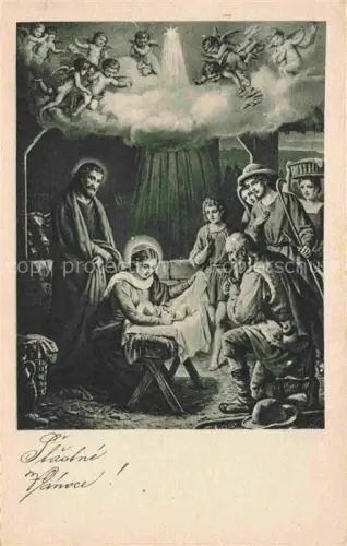 AK / Ansichtskarte Krippe Weihnachtskrippe Crib Copier Jesus Maria 