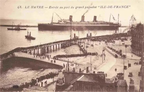 AK / Ansichtskarte Dampfer Oceanliner Le Havre Ile De France