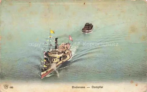 AK / Ansichtskarte Dampfer Seitenrad Bodensee CTK Nr. 685