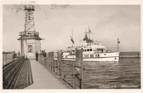 AK / Ansichtskarte Dampfer Binnenschifffahrt Konstanz a.B. Hafeneinfahrt 