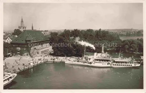 AK / Ansichtskarte Dampfer Seitenrad Konstanz Bodensee Hafen Kozil
