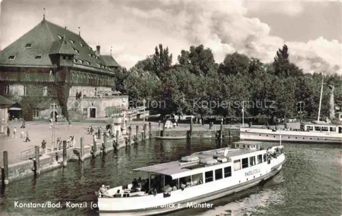 AK / Ansichtskarte Dampfer Binnenschifffahrt Konstanz Bodensee Konzil Muenster