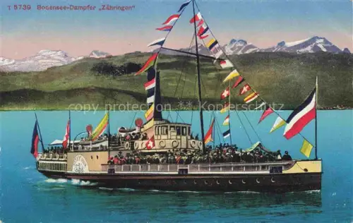 AK / Ansichtskarte Dampfer Seitenrad Bodensee Zaehringen