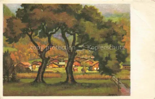 AK / Ansichtskarte GANDER A. Kuenstlerkarte Oberlaender Doerfchen jung. Brienz