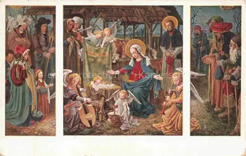 AK / Ansichtskarte Krippe Weihnachtskrippe Crib Copier L.v.Kramer Nr. 2222 Jesus Engeln 