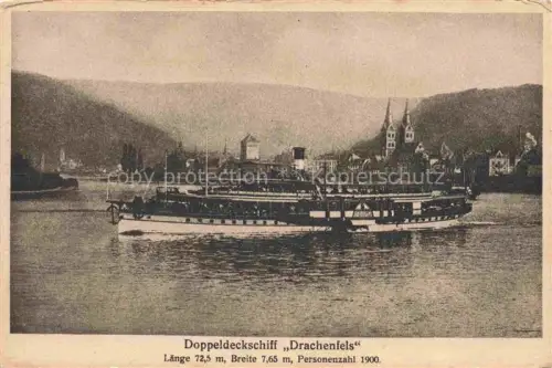 AK / Ansichtskarte Dampfer Seitenrad Doppeldeckschiff Drachenfest Koeln Duesseldorf Rhein