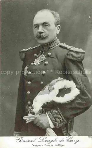 AK / Ansichtskarte Militaria France General Langle Cary 