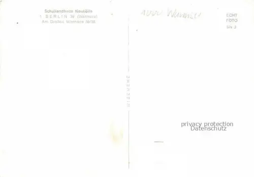 AK / Ansichtskarte Wannsee STEGLITZ-ZEHLENDORF BERLIN Schullandheim Neukoelln