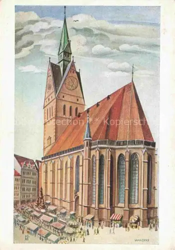 AK / Ansichtskarte HANNOVER  CITY Marktkirche Zeichnung