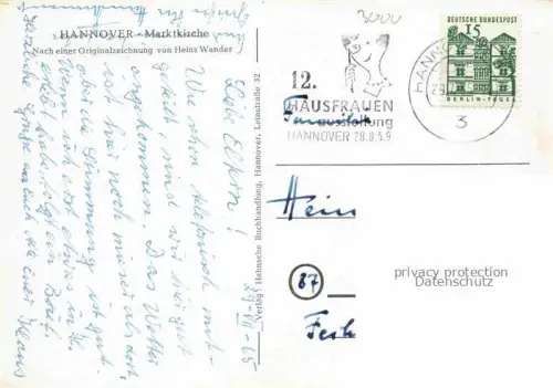 AK / Ansichtskarte HANNOVER  CITY Marktkirche Zeichnung