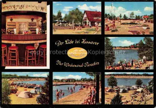 AK / Ansichtskarte Garbsen HANNOVER Der Lido Auto Rast und Strandbad Bar Strandpartien