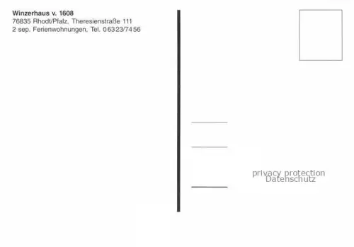 AK / Ansichtskarte Rhodt Rietburg Weinstrasse Rheinland-Pfalz Winzerhaus von 1608