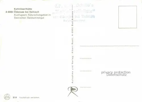 AK / Ansichtskarte oedensee Kainisch Pichl Liezen Steiermark AT Kohlroeserlhuette