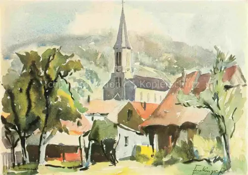 AK / Ansichtskarte Wittersdorf Altkirch 68 Haut-Rhin Aquarell