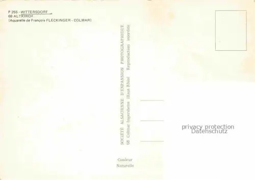 AK / Ansichtskarte Wittersdorf Altkirch 68 Haut-Rhin Aquarell