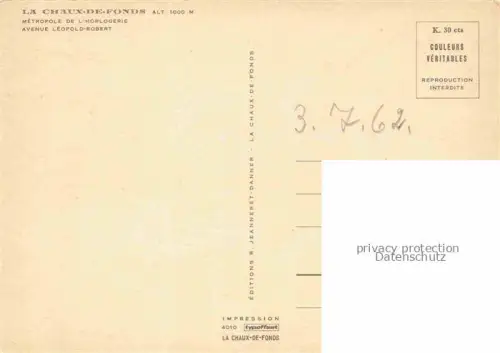 AK / Ansichtskarte LA CHAUX-DE-FONDS NE Metropole de L'Horlogerie Avenue Leopold Robert