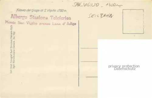 AK / Ansichtskarte San Vigilio 1700m MERANO Meran IT Seilbahn 