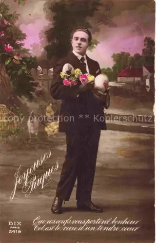 AK / Ansichtskarte Foto DIX Paris Nr. 2419 Joyeuses Pagues Ostern 