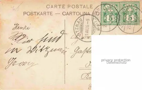 AK / Ansichtskarte Dampfer Seitenrad Vierwaldstaettersee Dampfer Uri Litho