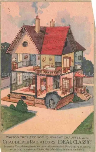 AK / Ansichtskarte Heizung Chauffage Heating Berufe Chausiere Radiateurs Ideal Classic 