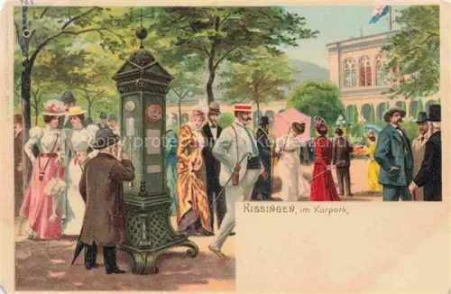 AK / Ansichtskarte Wetterhaeuschen Wetterstation Weather-House Maison-Meteo-- Kissingen Kurpark Litho