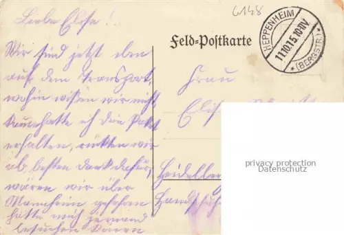 AK / Ansichtskarte Heppenheim Bergstrasse Panorama Feldpost